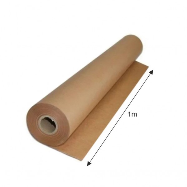 Bobina de papel Kraft 1m x 200m (85gr)