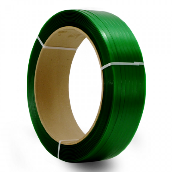 Fita de arquear PET verde (virgem) 13mm