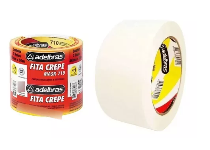 Fita crepe branca 48mm x 50m